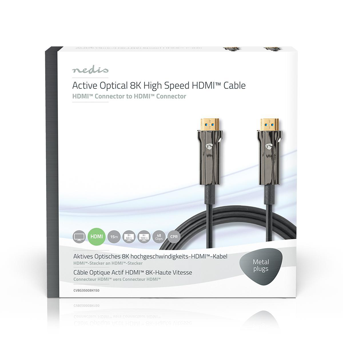 Ultra High Speed HDMI-Kabel | AOC | HDMI-Connector - HDMI-Connector | 15,0 m | Zwart - Afbeelding 4