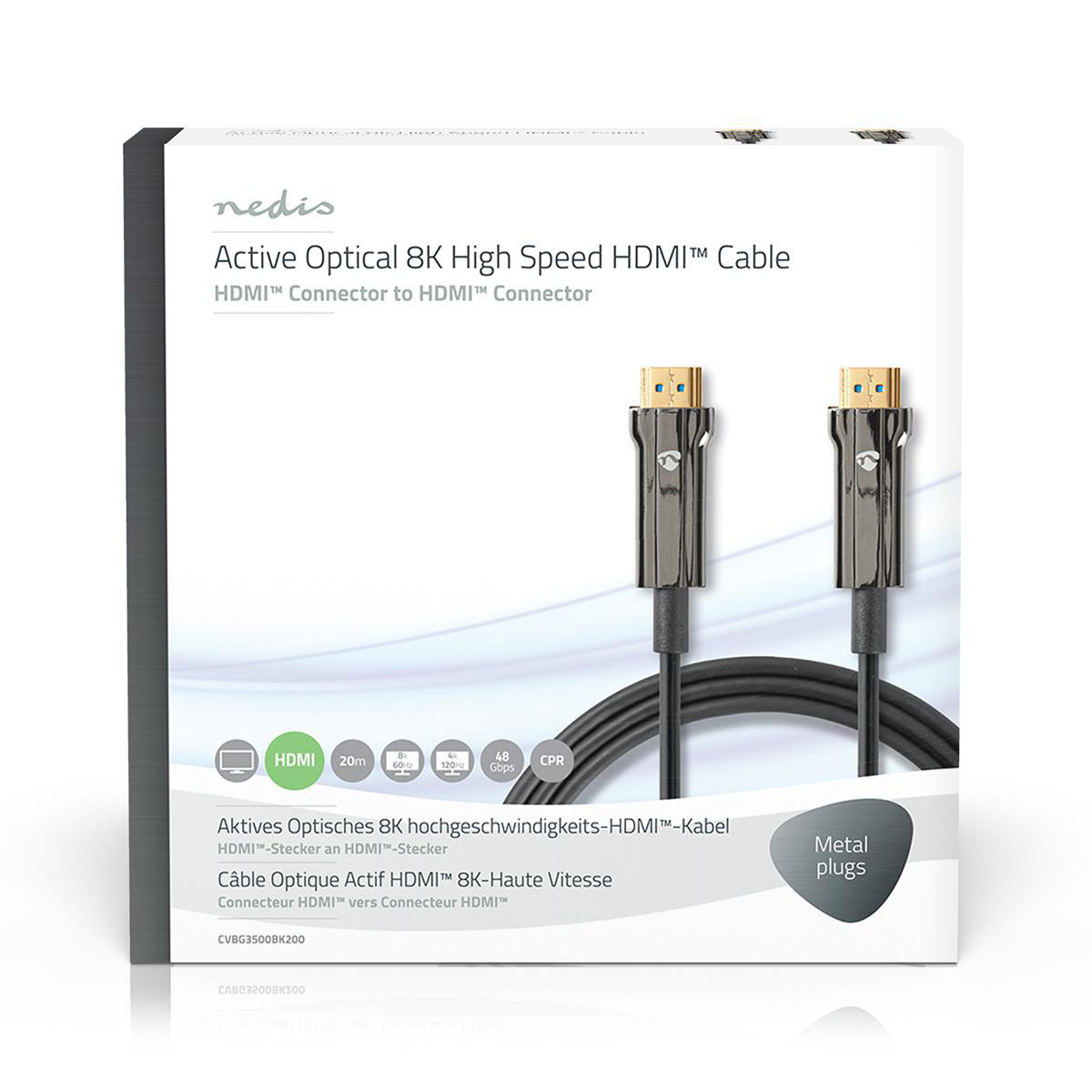 Ultra High Speed HDMI-Kabel | AOC | HDMI-Connector - HDMI-Connector | 20,0 m | Zwart - Afbeelding 4