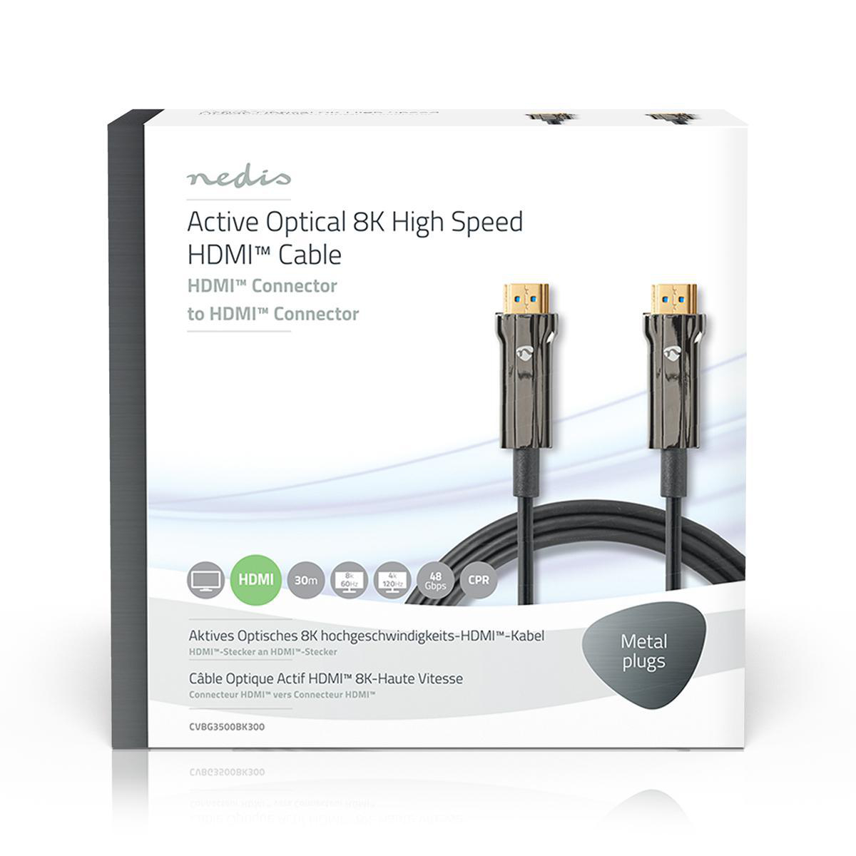 Ultra High Speed HDMI-Kabel | AOC | HDMI-Connector - HDMI-Connector | 30,0 m | Zwart - Afbeelding 4