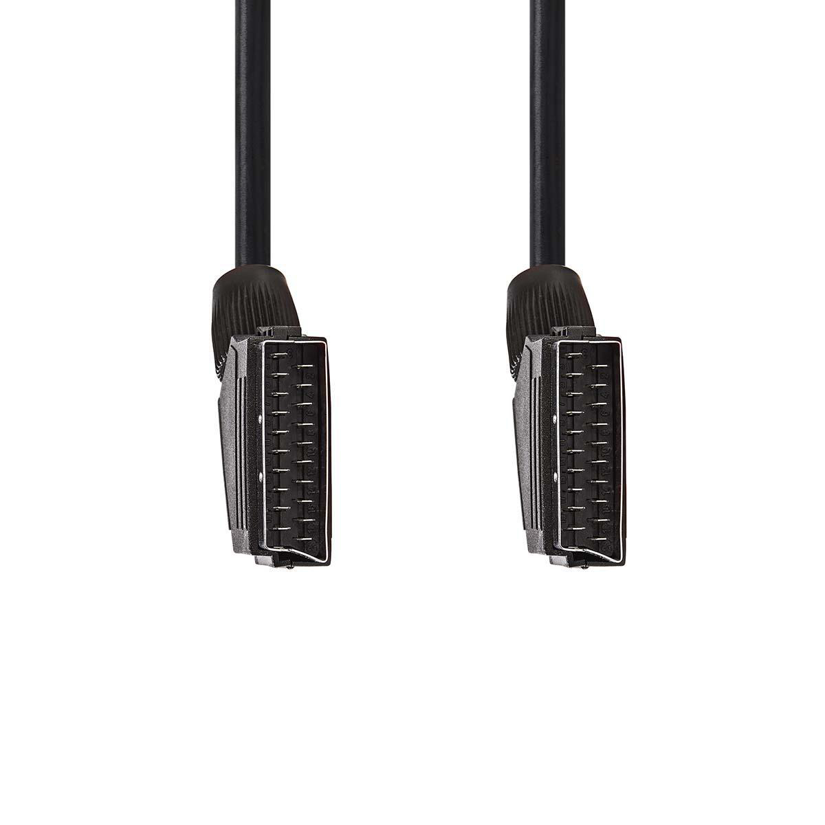 SCART-kabel | SCART male - SCART male | 1,5 m | Zwart