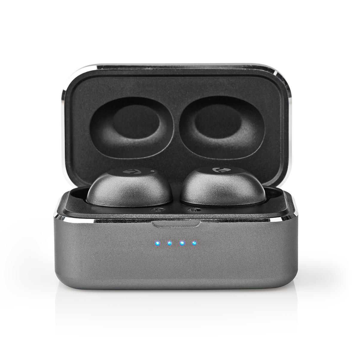 Volledig Draadloze Oordopjes | Bluetooth® | Maximale batterijduur: 3 uur | Aanraakbediening | Charging case | Ingebouwde microfoon | Ondersteuning voor spraakbesturing | Grijs / Zilver afbeelding