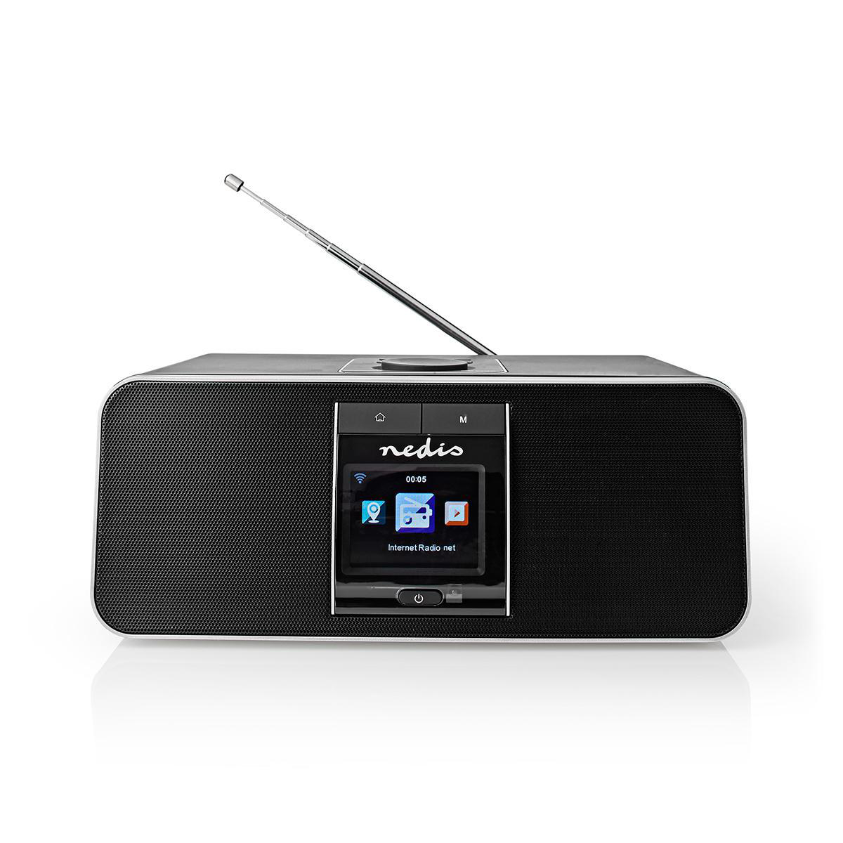 Internetradio | Tafelmodel | Bluetooth® Wi Fi | DAB FM Internet | 2.4 | Kleurenscherm | 42 W | Afstandbestuurbaar | App gestuurd | Koptelefoonoutput | Wekker | Slaaptimer | Zwart