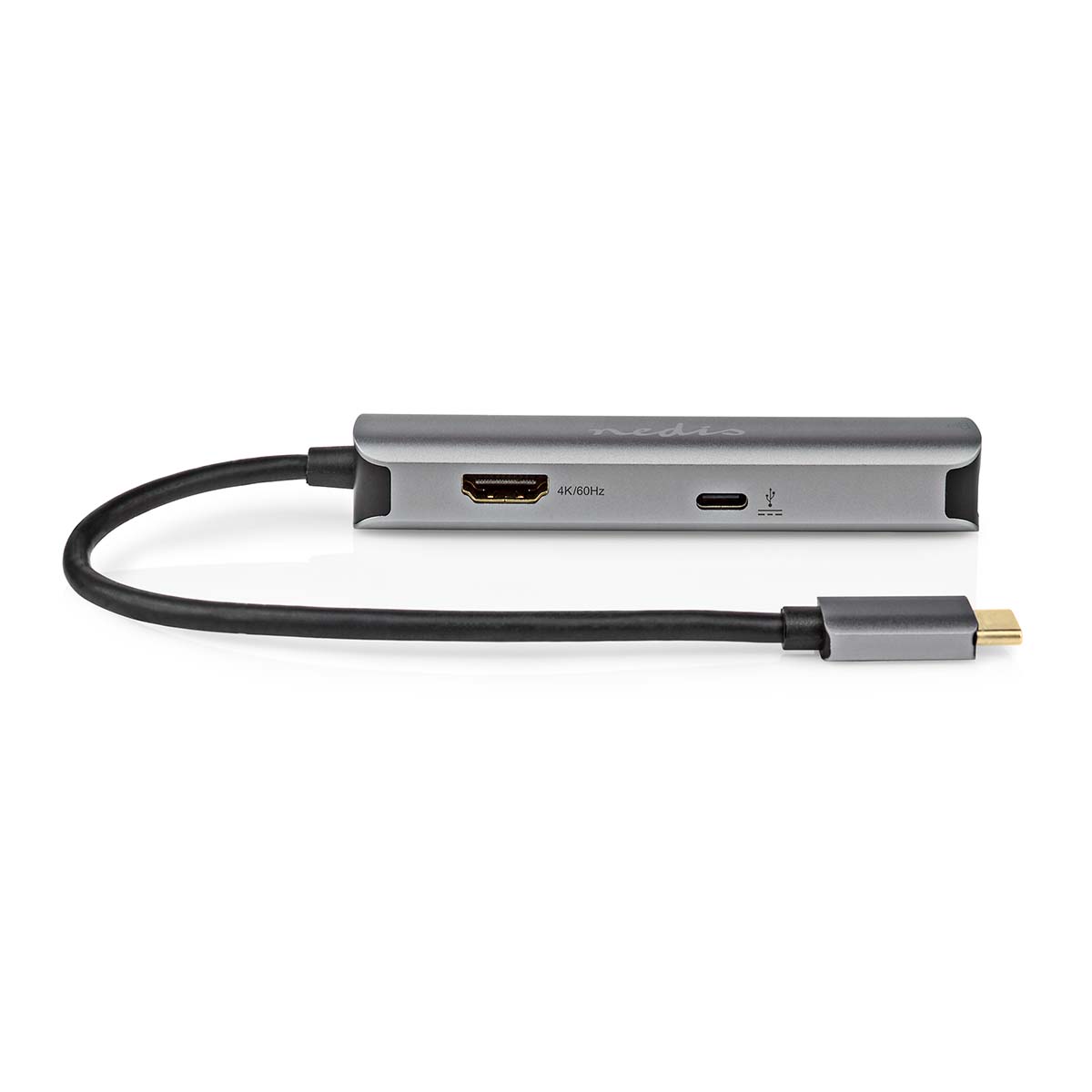 USB Multi-Port Adapter | USB 3.2 Gen 1 | USB-C Male | HDMI Output / RJ45 Female / USB-A Female / USB-C Female | 5 Gbps | 0.20 m | Rond | Verguld | PVC | Antraciet - Afbeelding 2