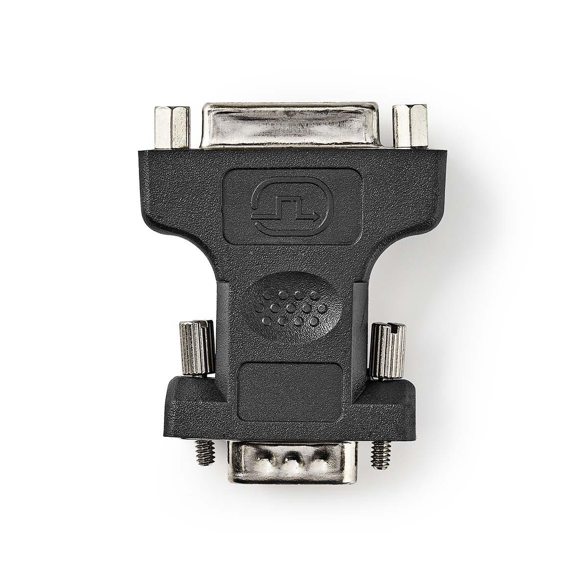 VGA - DVI-Adapter | VGA Male - DVI-I 24+5-Pins Female | Zwart afbeelding