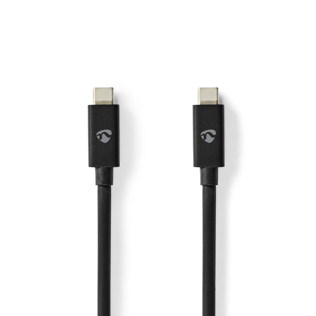 USB-Kabel | USB 4.0 Gen 2x2 | USB-C Male | USB-C Male | 240 W | 8K@60Hz | 20 Gbps | Vernikkeld | 2.00 m | Rond | PVC | Zwart | Envelop afbeelding