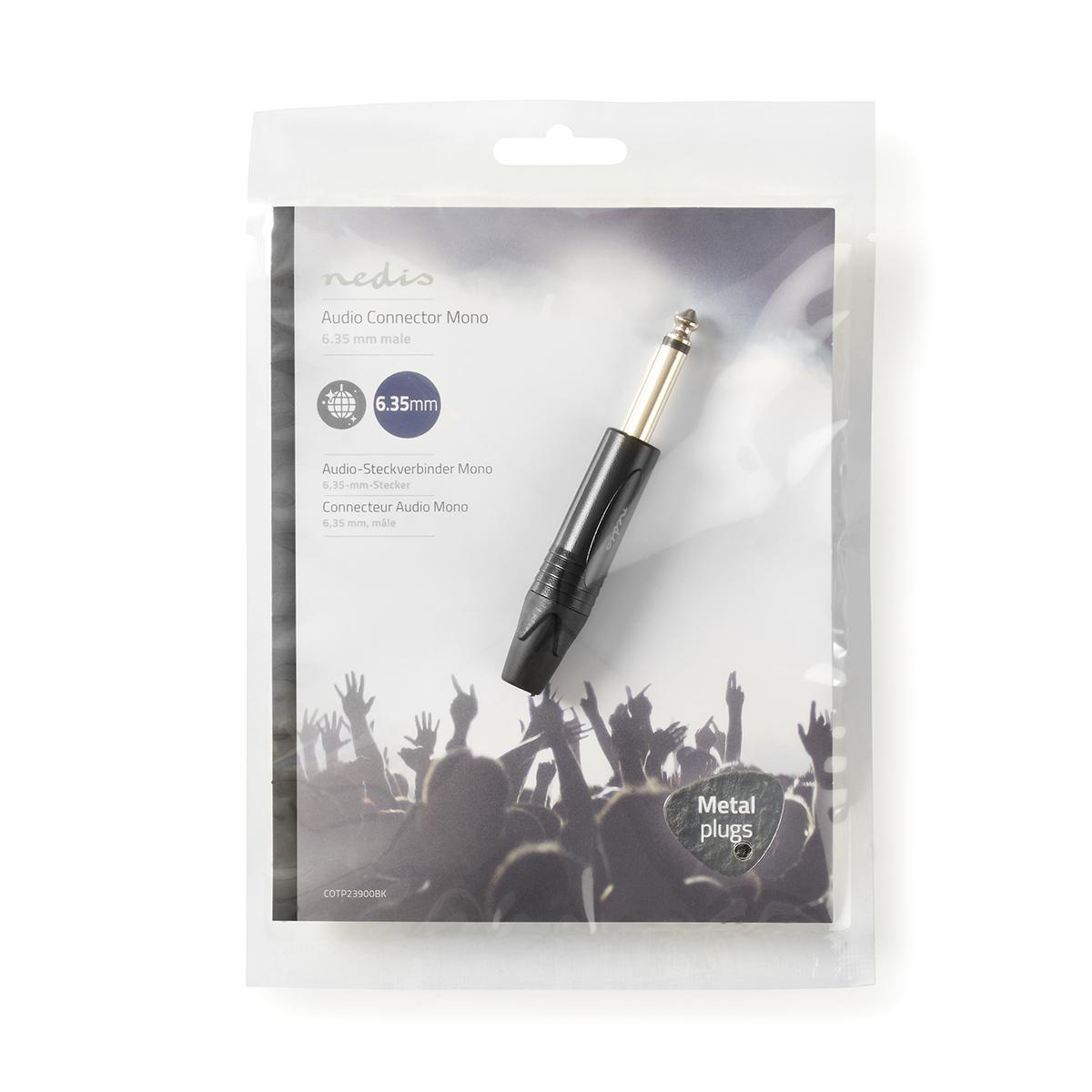 Audioconnector Mono | 6,35 mm male | Zwart - Afbeelding 3