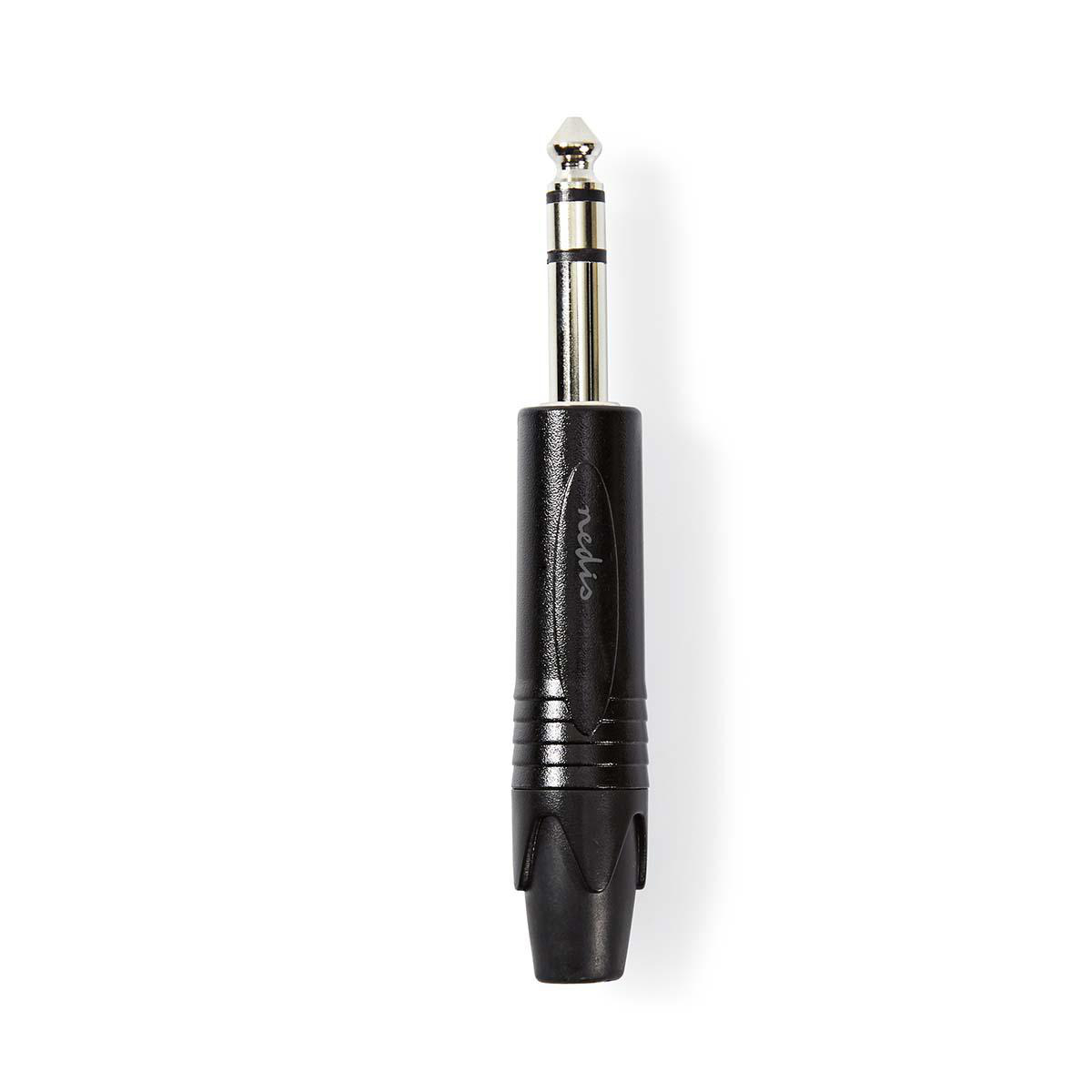 Audioconnector Stereo | 6,35 mm male | Zwart