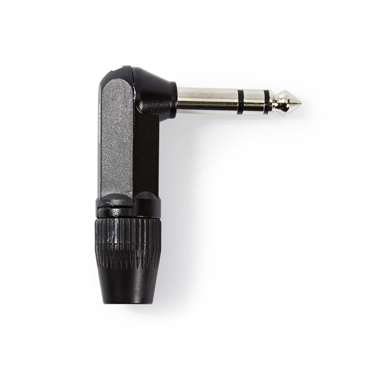 Audioconnector Stereo | 6,35 mm male haaks | Zwart - Afbeelding 2