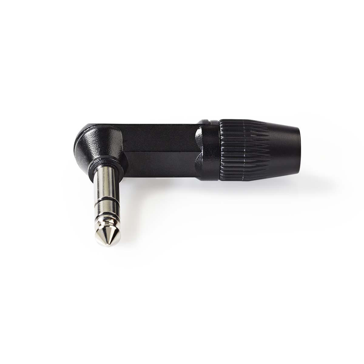 Audioconnector Stereo | 6,35 mm male haaks | Zwart - Afbeelding 3