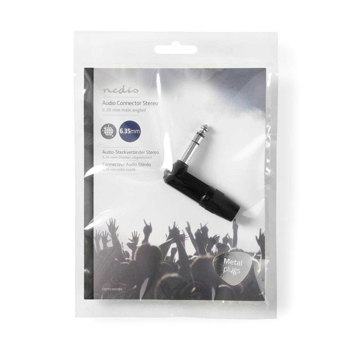 Audioconnector Stereo | 6,35 mm male haaks | Zwart - Afbeelding 7