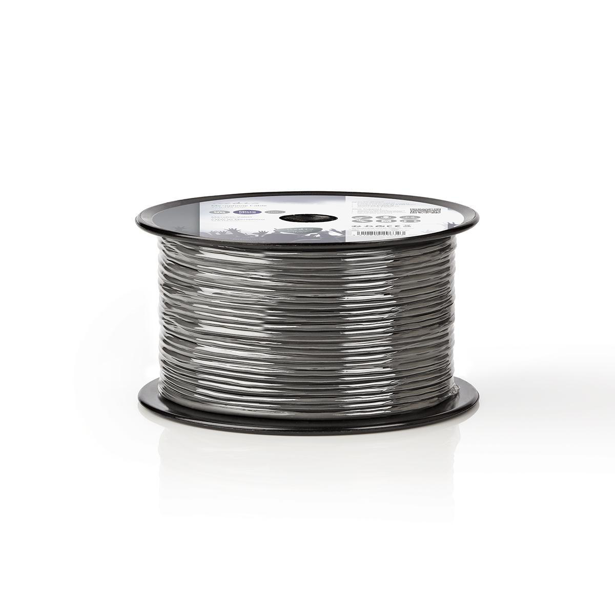 Microfoonkabel | 2x 0.12 mm² | Koper | 100.0 m | Rond | PVC | Donkergrijs | Rol - Afbeelding 2