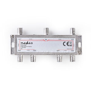 Satelliet F-splitter | Max 17.5 dB demping | 5 - 2400 MHz | 6 uitgangen