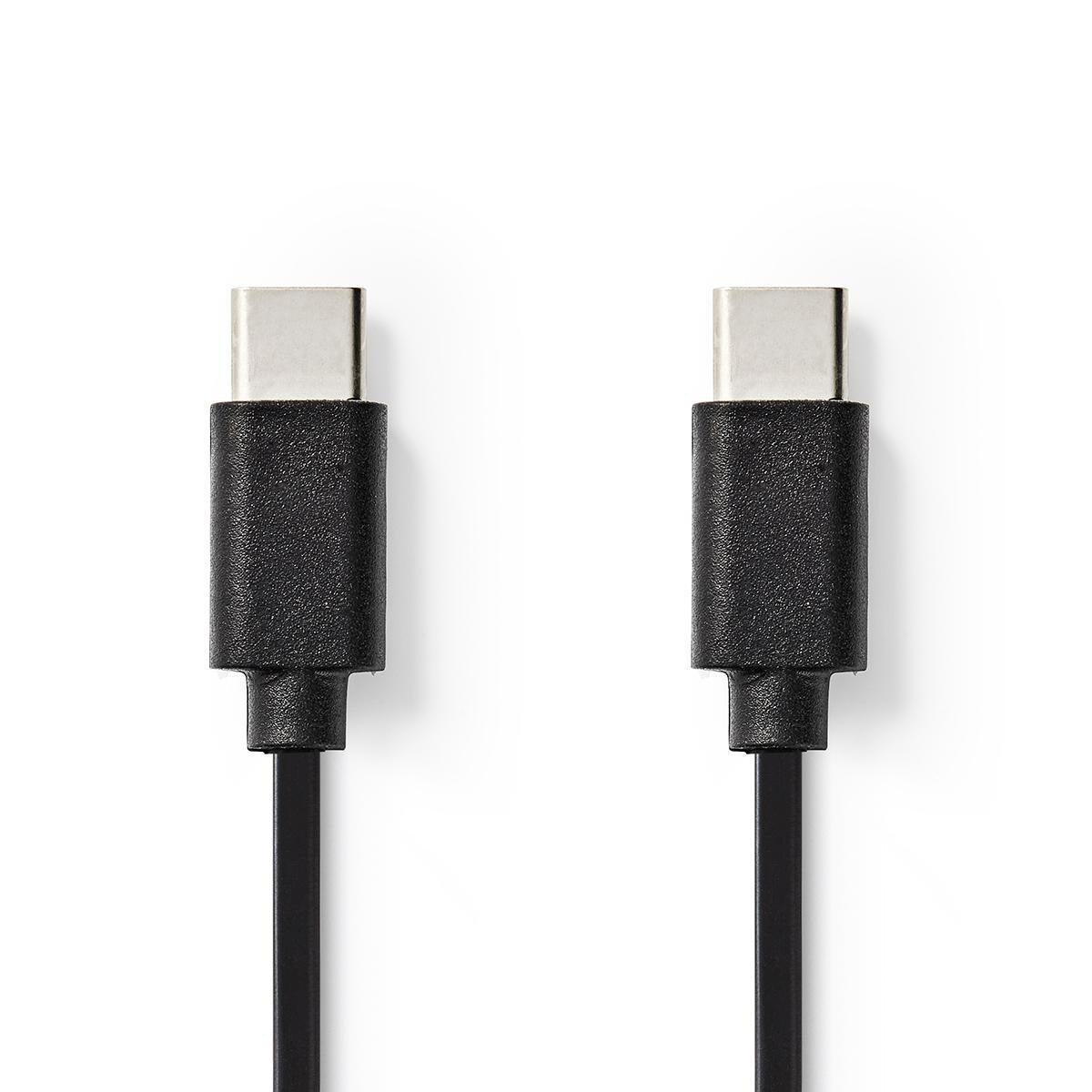 Sync Charge Kabel | USB C Male | USB C Male | 2,0 m | Zwart