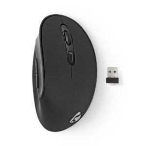 Ergonomic Wireless Mouse | 1600 dpi | 6-Button | Black