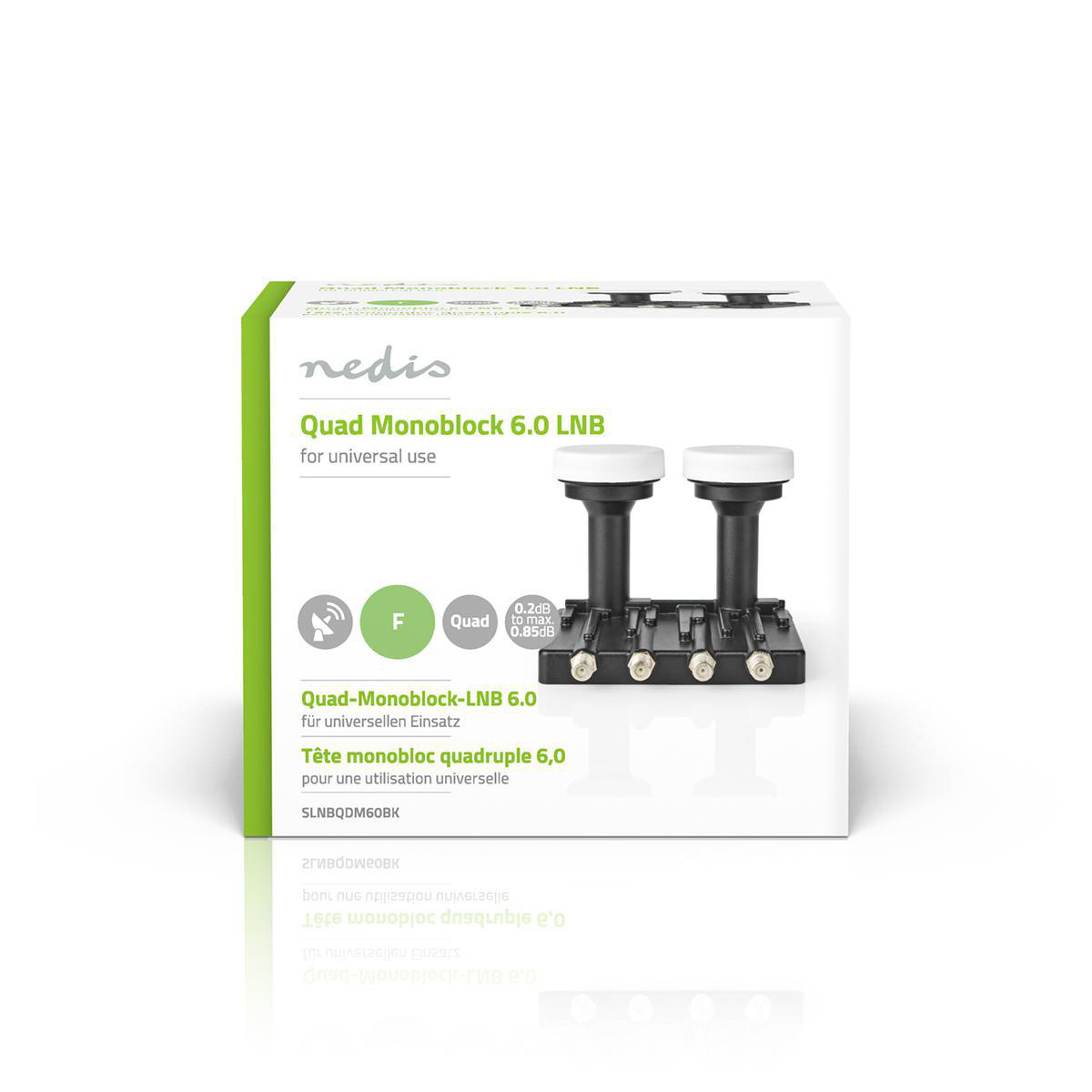Universele LNB | Quad Monoblock | 6.0 | Ruisgetal 0,2 - 0,85 dB - Afbeelding 5