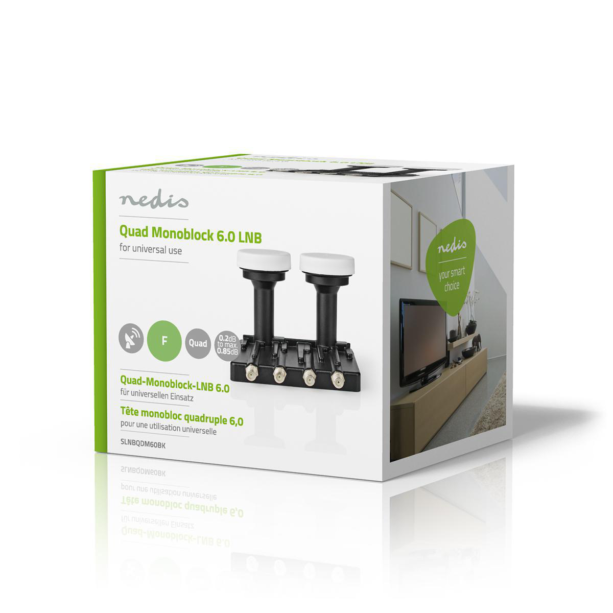 Universele LNB | Quad Monoblock | 6.0 | Ruisgetal 0,2 - 0,85 dB - Afbeelding 6