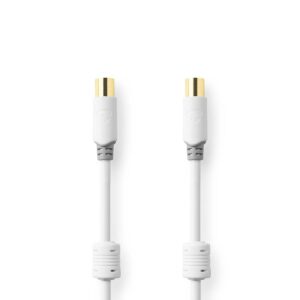 Coaxkabel 100 dB | IEC (Coax) Male - IEC (Coax) Female | 10,0 m | Wit