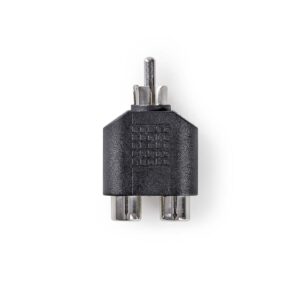 Subwoofer-Adapter | RCA Male - 2x RCA Female | Zwart