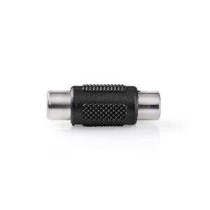 Mono-Audioadapter | RCA Female - RCA Female | Zwart