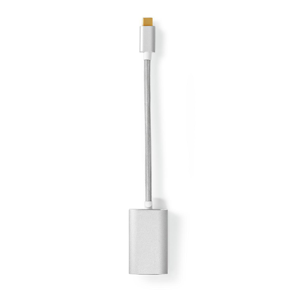 USB-Adapter | USB 3.2 Gen 1 | USB Type-C Male | HDMI Connector | 0.20 m | Rond | Verguld | Gebreid / Nylon | Zilver | Cover Window Box