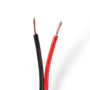 Speaker-Kabel | 2x 2,50 mm2 | 100 m | Op Rol | Zwart/Rood
