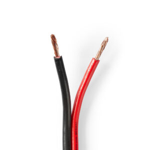 Speaker-Kabel | 2x 2,50 mm2 | 25,0 m | Folieverpakking | Zwart/Rood