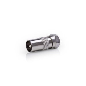Satelliet- en Antenne-Adapter | F Female - Coax Male | Metaal