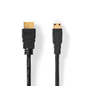 High Speed HDMI-Kabel met Ethernet | HDMI-Connector - HDMI-miniconnector | 2,0 m | Zwart