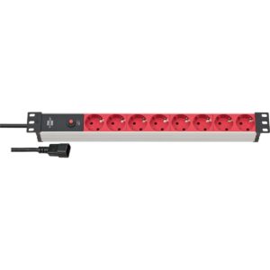 Alu-Line 19" Rack Mount Power Strip | Schuko to 12 x Schuko
