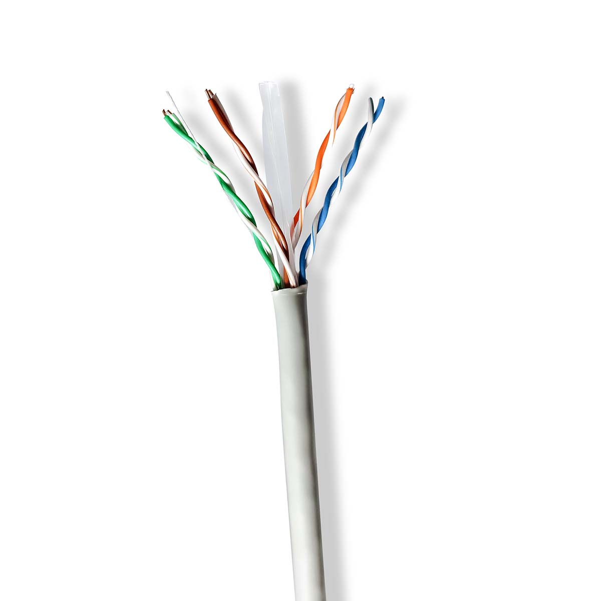 Netwerk Kabel Rol | CAT6 | Solid | U/UTP | CCA | 305.0 m | Binnenshuis | Rond | PVC | Grijs | Trekdoos