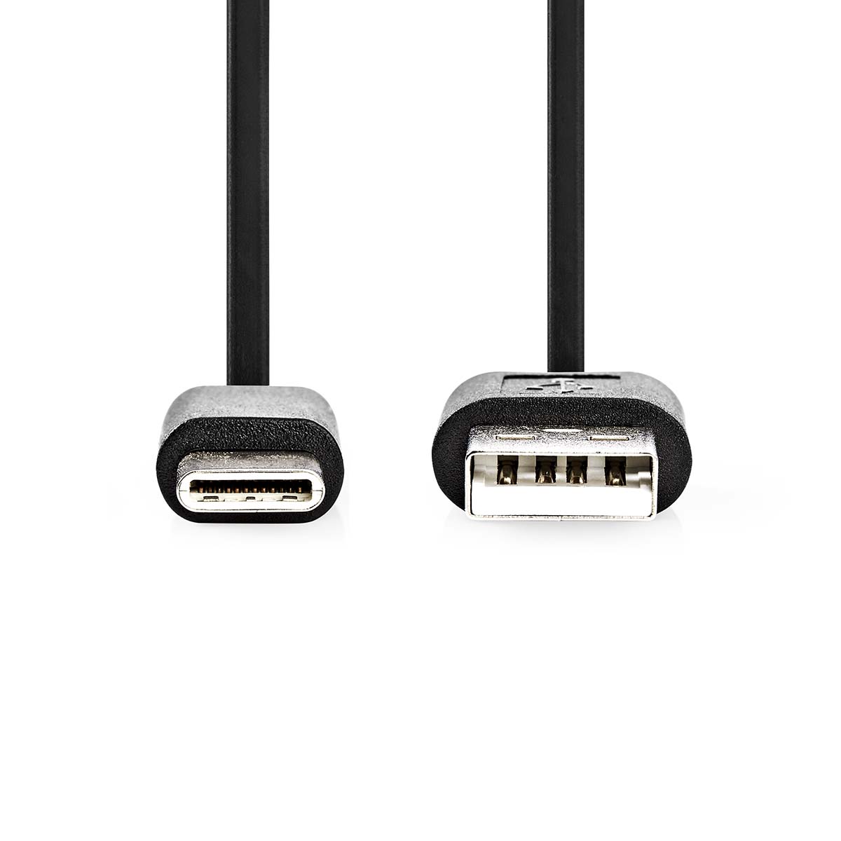 Kabel USB 2.0 | Type-C male - A male | 2,0 m | Zwart