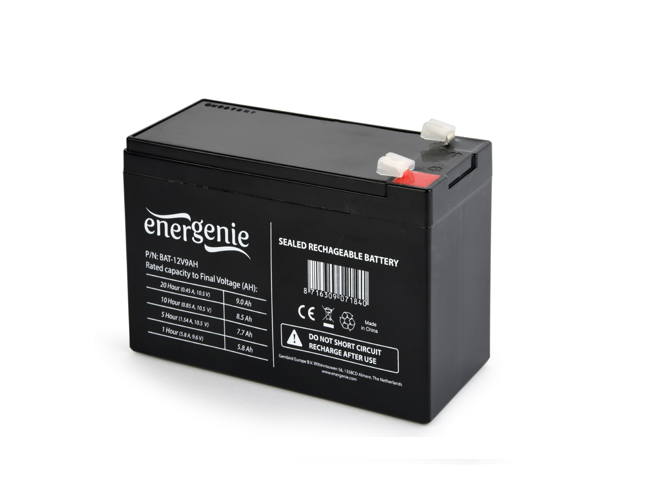 Batterij voor UPS, 12V, 9AH