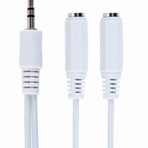 3.5mm audio splitterkabel 10 cm wit