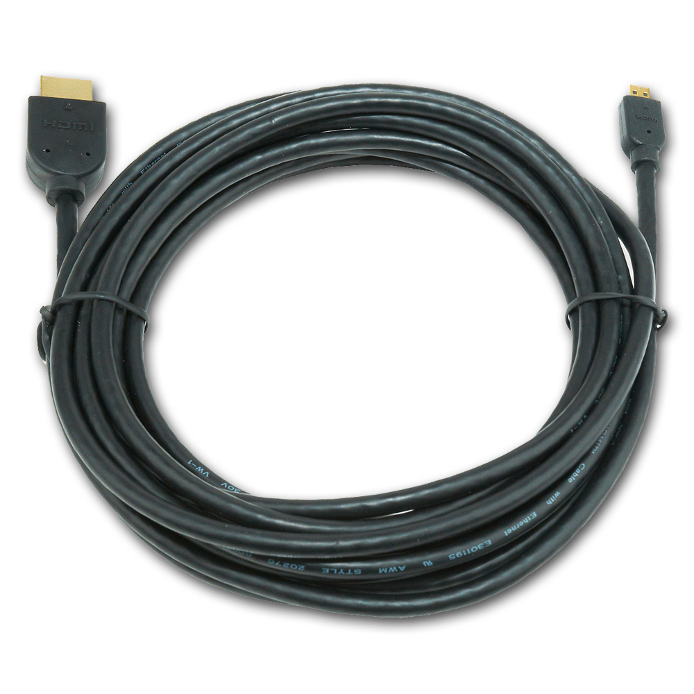 HDMI male naar Micro D-male zwarte kabel, 4.5 meter - Afbeelding 3
