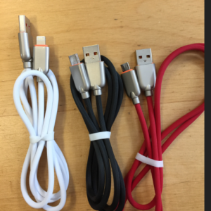 Premium 8-pin laad- & datakabel 'rubber' 2 meter zwart