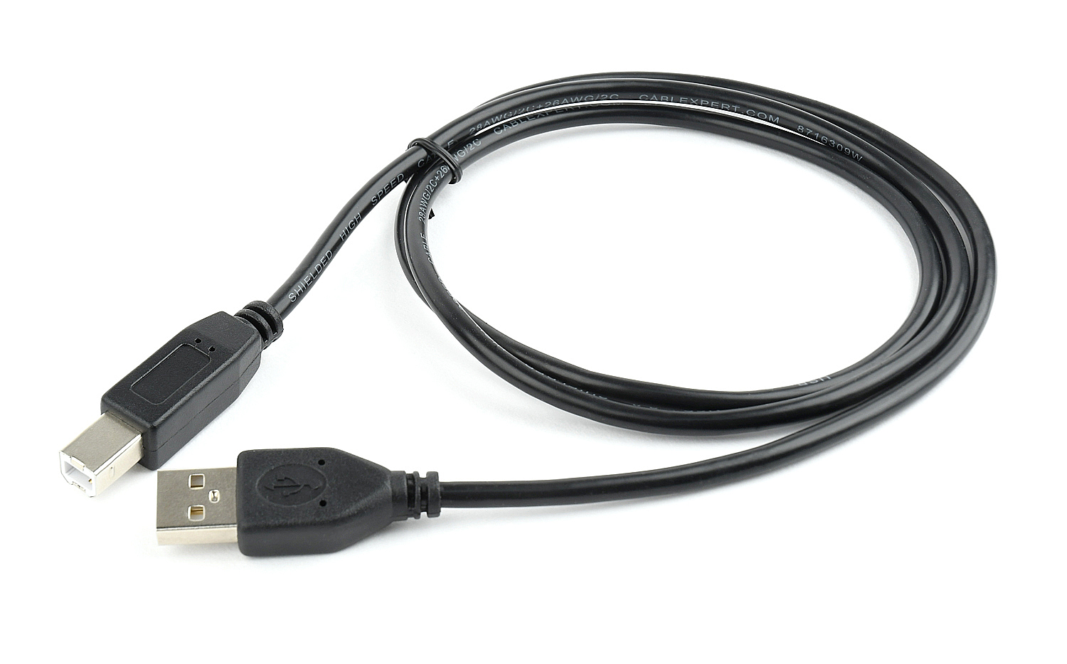 USB-kabel (A-B) 1 meter zwart - Afbeelding 3