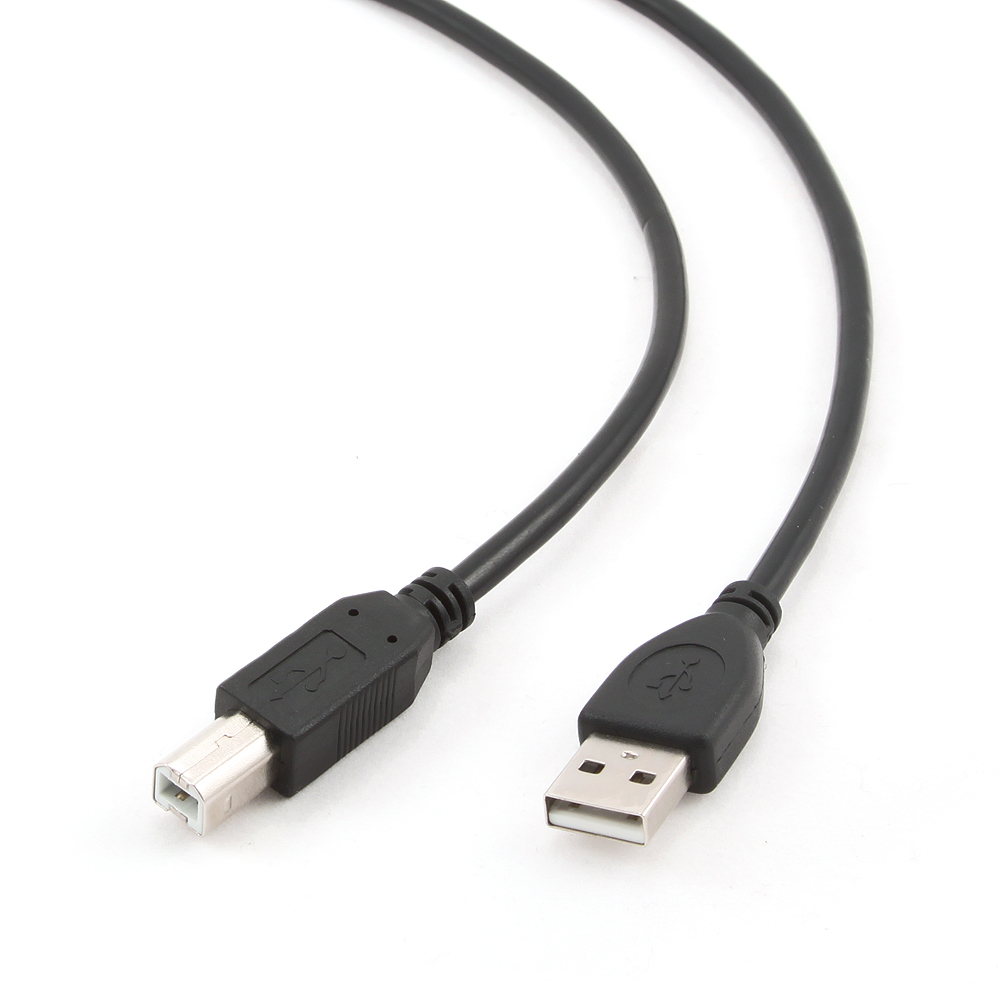 USB-kabel (A-B) 1.8 meter zwart - Afbeelding 2