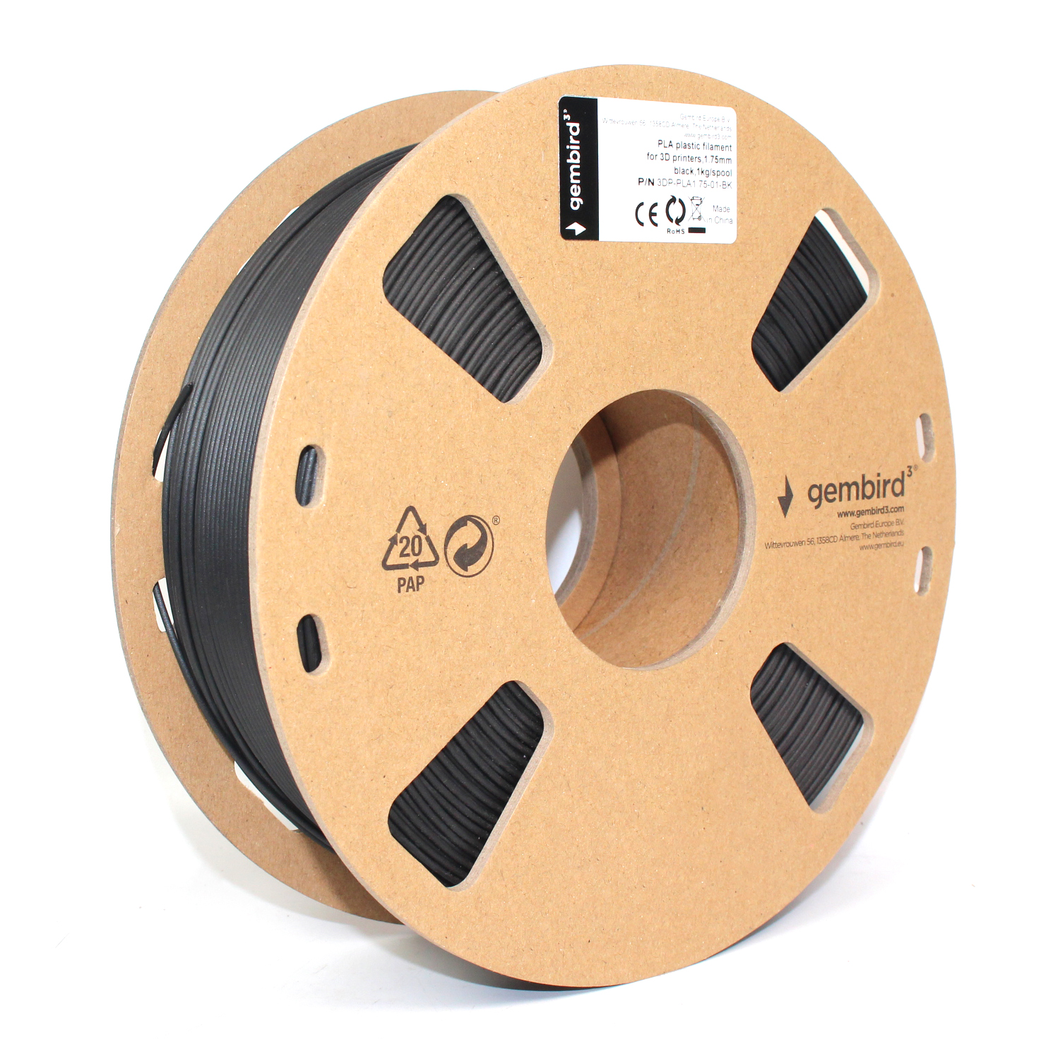 PLA Zwart 1.75 mm, 1 kg - Afbeelding 3
