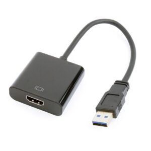 USB display-adapterkabel, zwart