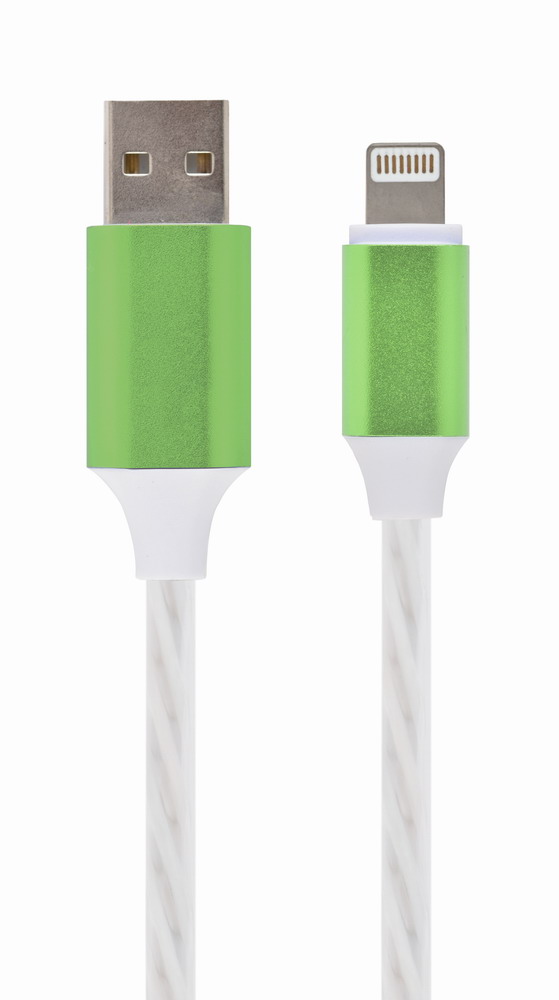 USB 8-pins laad- en datakabel met LED-lichteffect, 1m - Afbeelding 2