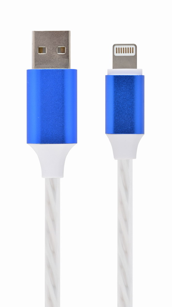 USB 8-pins laad- en datakabel met LED-lichteffect, 1m - Afbeelding 3