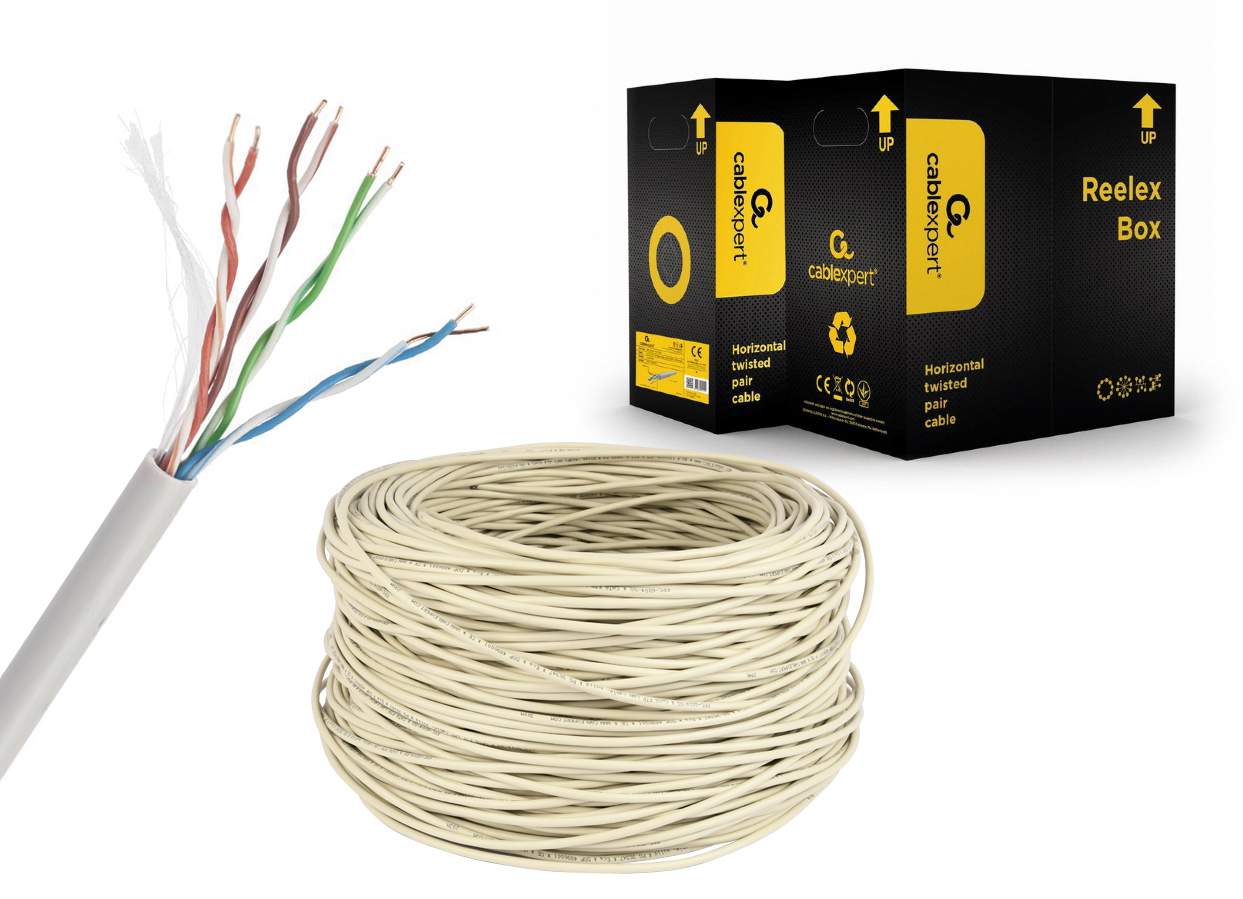 UTP Cat5E Lan-kabel (LSZH) stug, 305 meter - Afbeelding 3