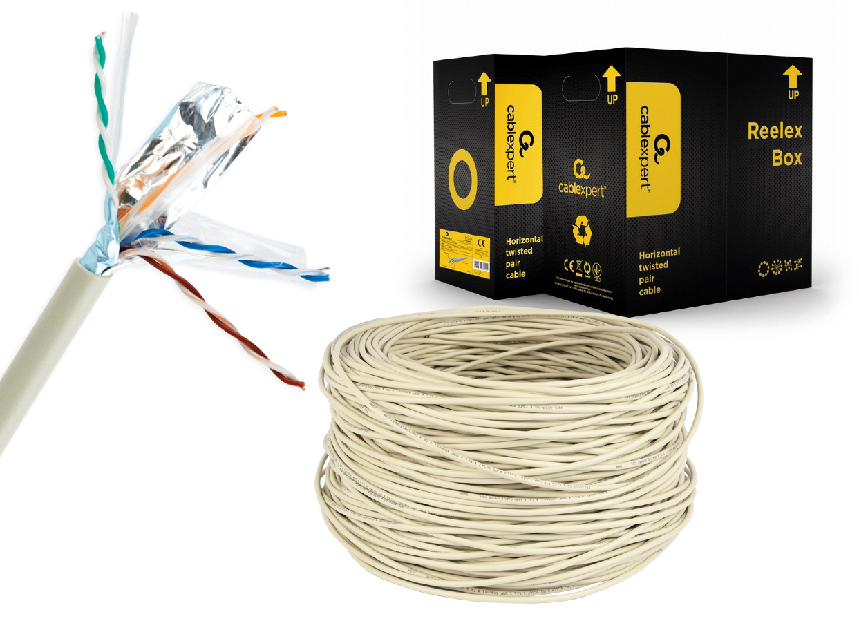 FTP Cat6 Lan-kabel, stug, 305 meter - Afbeelding 2