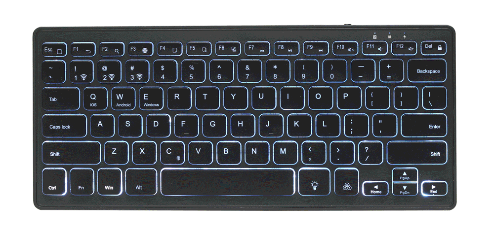 Bluetooth toetsenbord zwart, DE Layout - Afbeelding 5