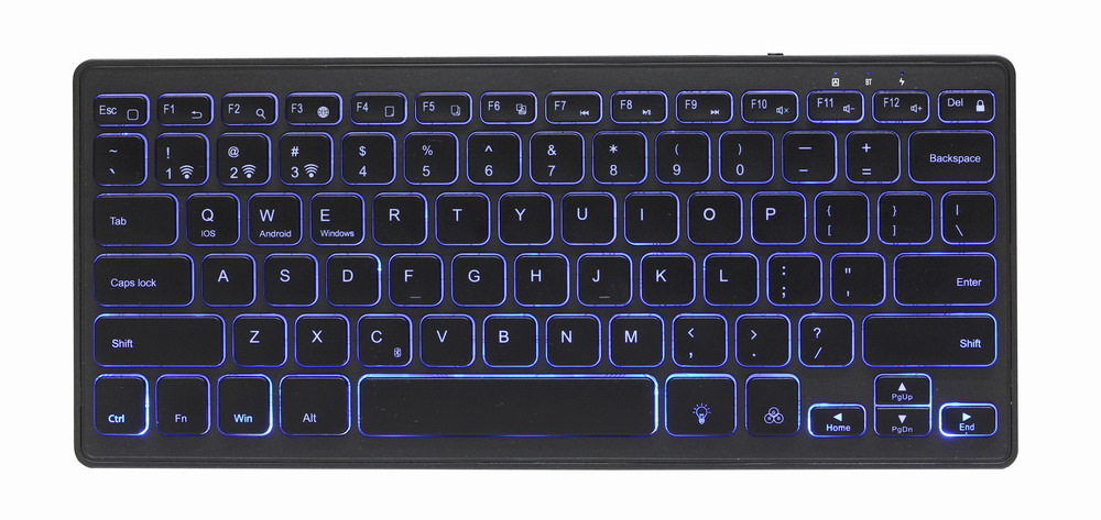 Bluetooth toetsenbord zwart, DE Layout - Afbeelding 2