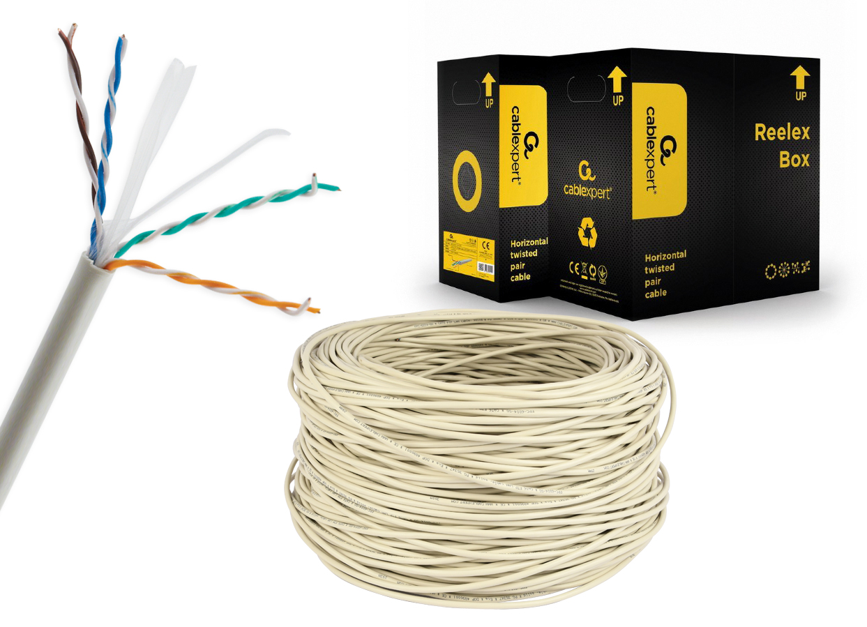 UTP Cat6 Lan-kabel, stug, 305 meter - Afbeelding 2