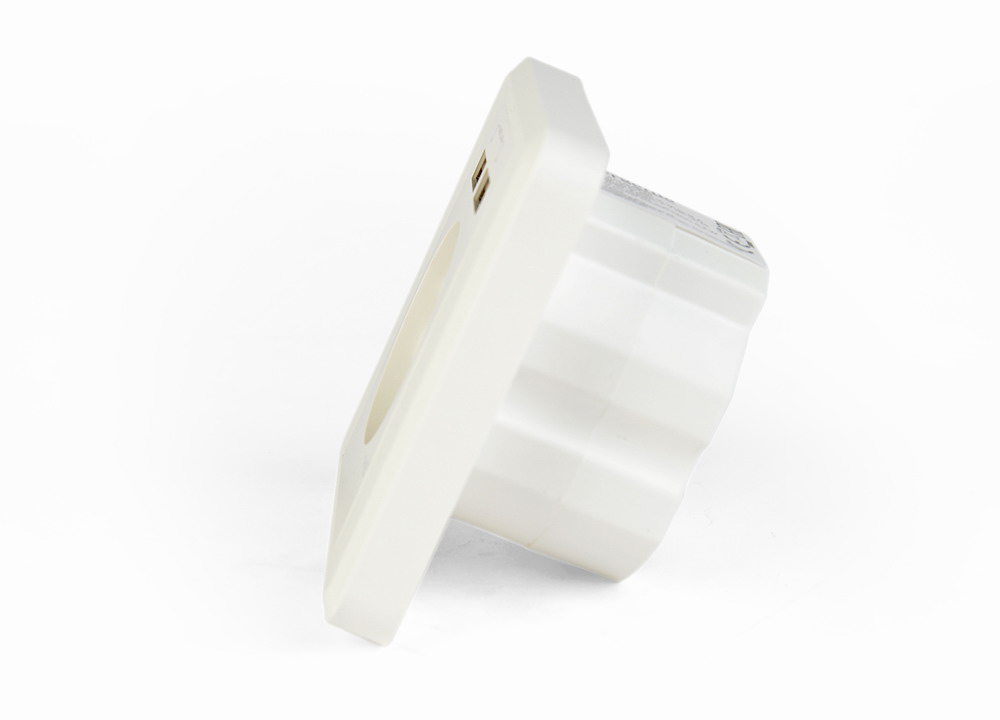 Inbouwstopcontact met 2X USB, 2.4 A, wit - Afbeelding 8