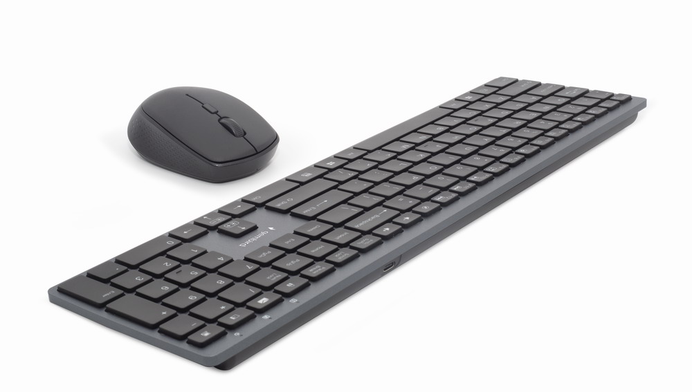Backlight Pro Business Slim draadloze desktop set, US layout, zwart - Afbeelding 2