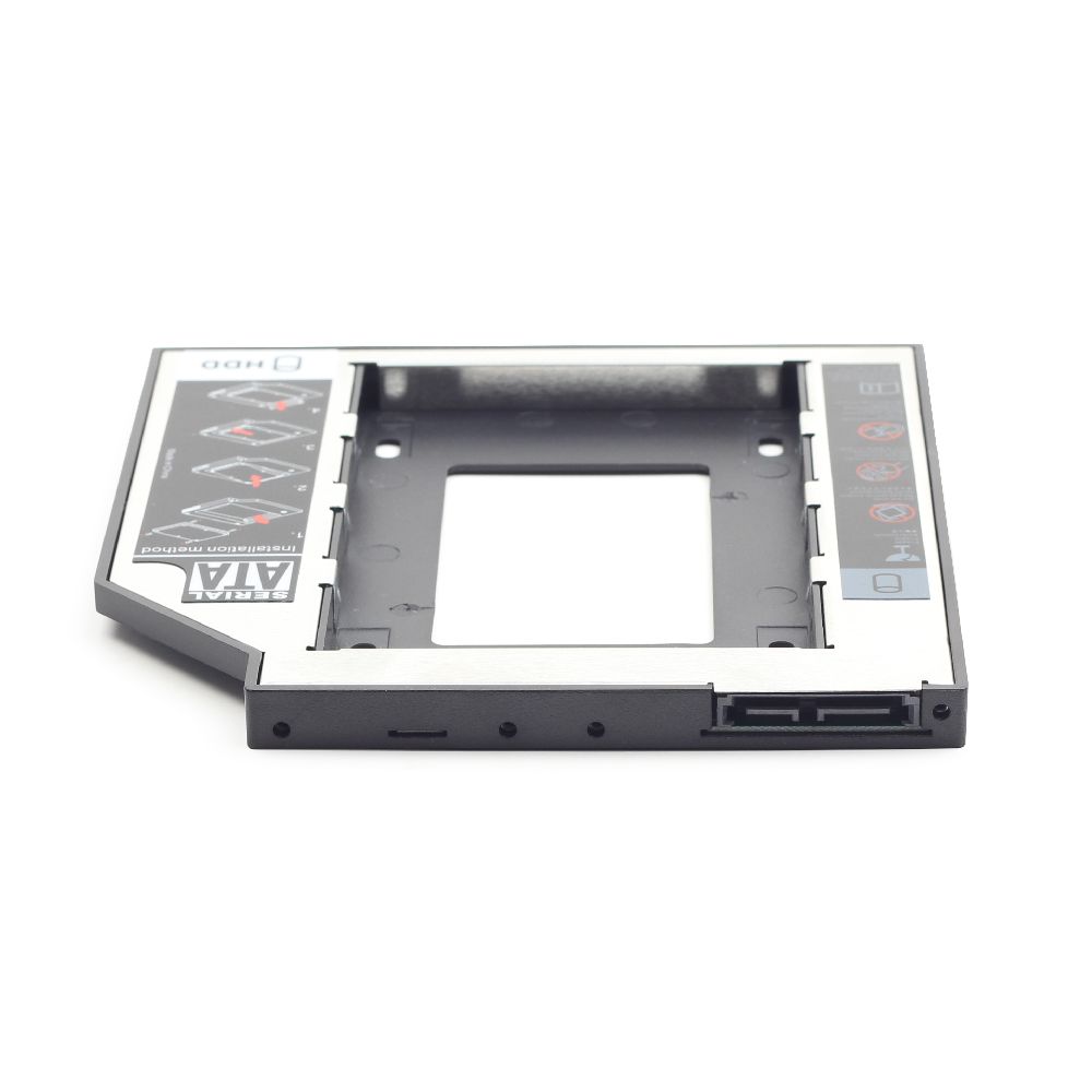 Montageframe voor 2,5'' HDD of SSD in een 5.25' SATA slim bay, 12 mm - Afbeelding 2