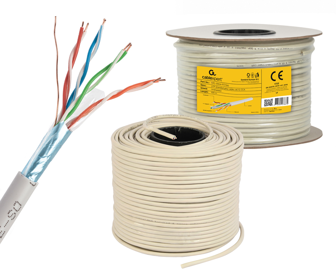 FTP Cat5E Lan-kabel, stug, 100 meter - Afbeelding 3